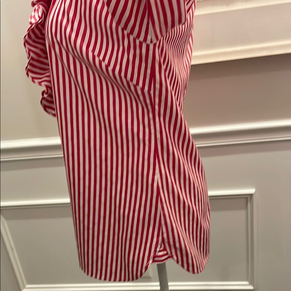 Vineyard Vines Hot Pink and White Striped Blouse - Picture 7 of 7